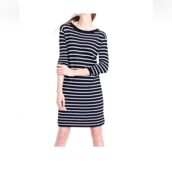 J. Crew Dresses & Skirts - J.Crew 💯 Merino Wool Crewneck, long-sleeved Sweater Dress. Ladies size  L